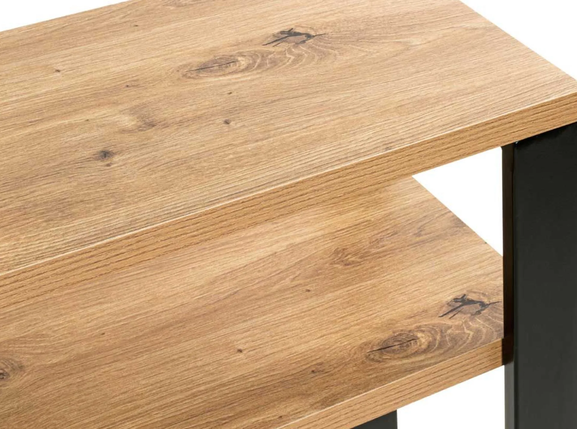 Haku Beistelltisch | 70 x 28 x 75 cm | Anthracite Oak Design