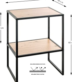 Haku Beistelltisch | 45 x 35 x 60 cm | Design Light Oak