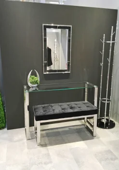 Haku Beistelltisch | 120 x 40 x 78 cm | Metall/Glas