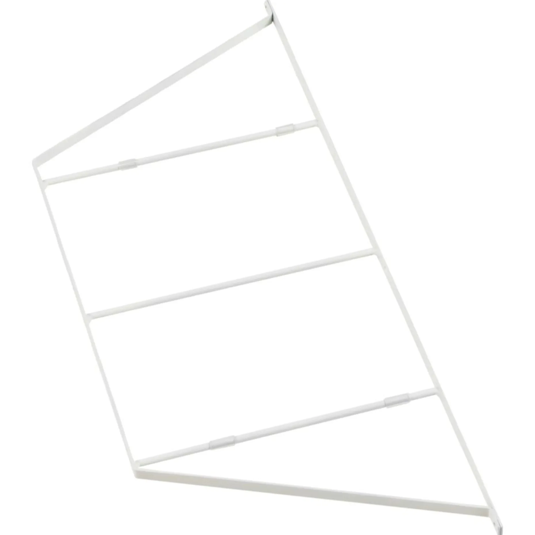 Belfast Rechteckiges Wandregal Set - Weißer Stahl, 25.5x1.2x63cm".