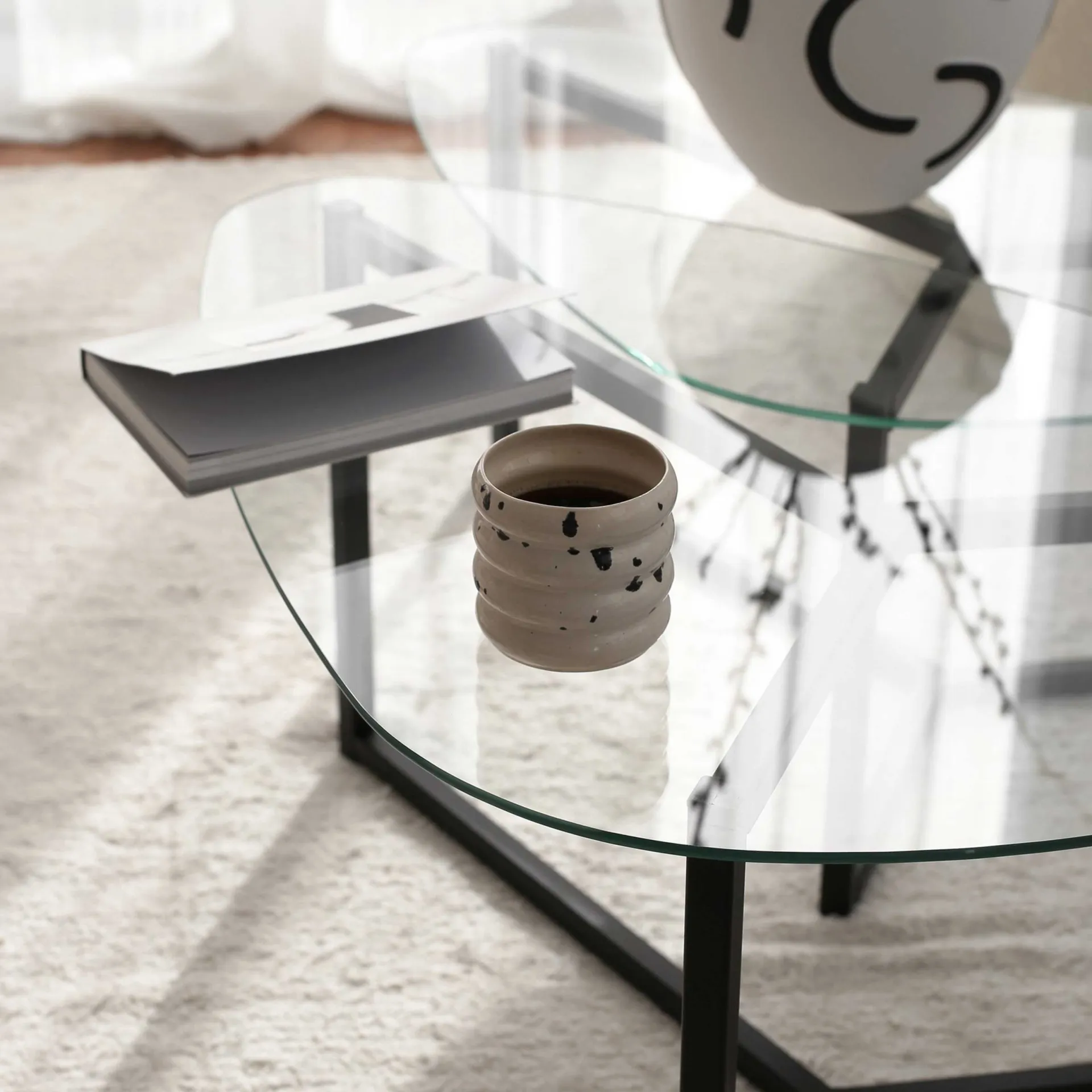 Emob Bellisimo Couchtisch-Set | METALLRAHMEN | Matt