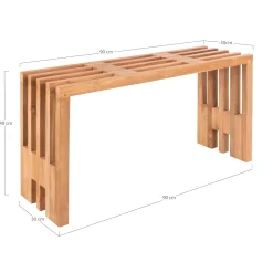 House Nordic Benidorm-Bank aus Teakholz 90x30x49 cm