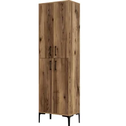 Berlin A Mehrzweckschrank | 100 % MELAMIN | Walnuss