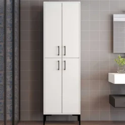 Berlin A Mehrzweckschrank | 100 % MELAMIN | Weiß