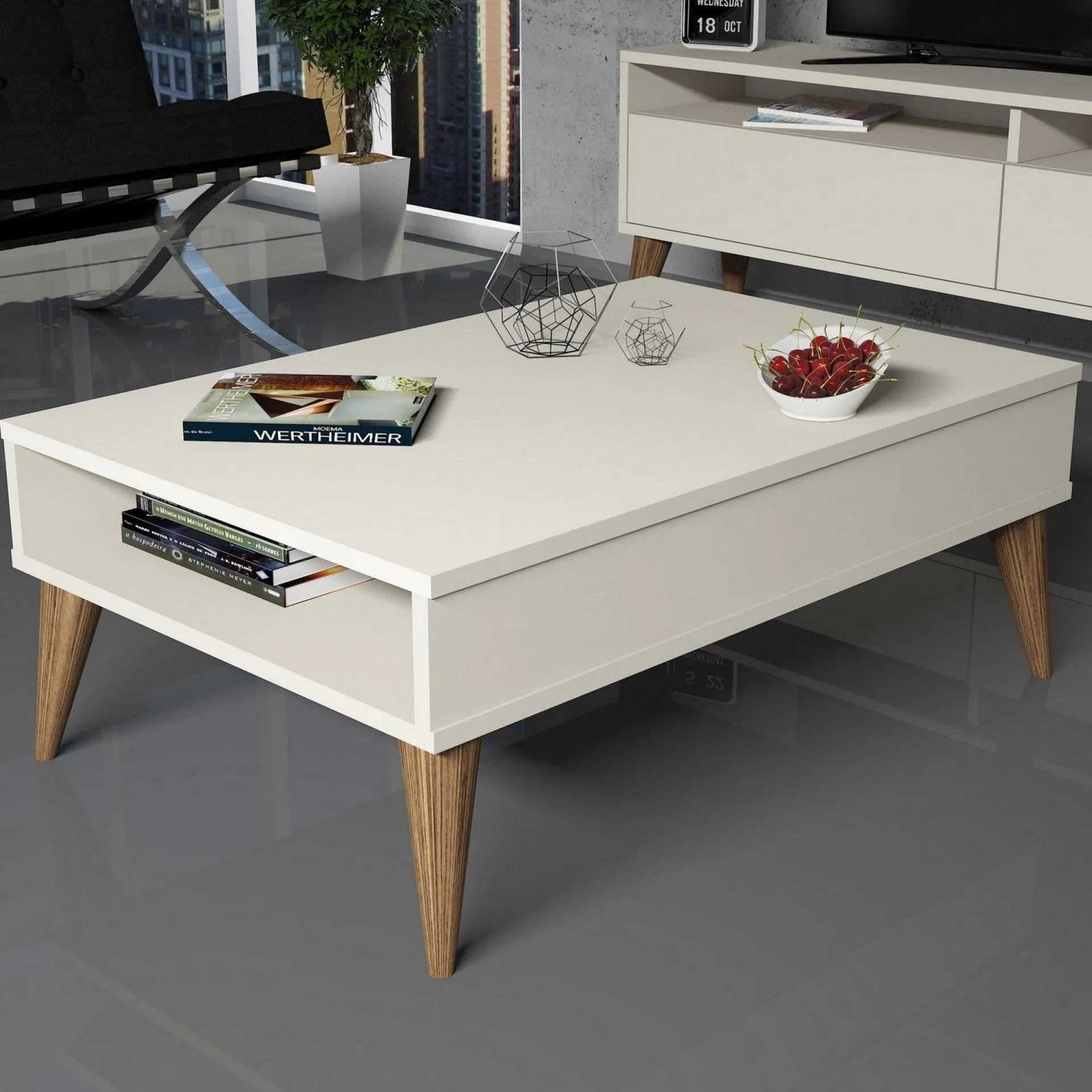 Emob Best C Couchtisch | 100 % MELAMIN | Creme