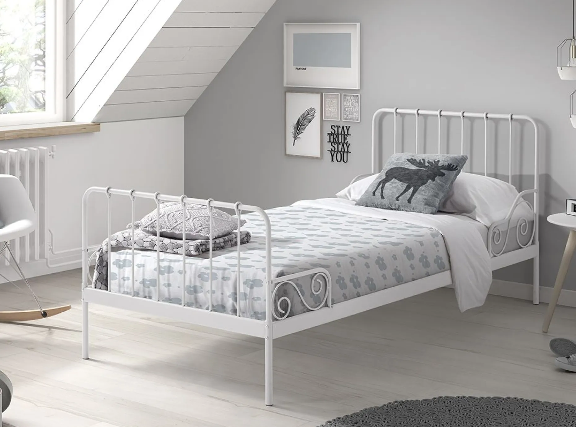 Bett Alice (90x200 cm) - weiß
