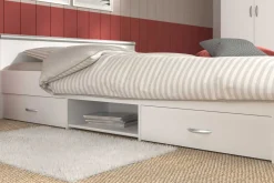 Bett Alma 140x200cm mit 2 Schubladen - weiß