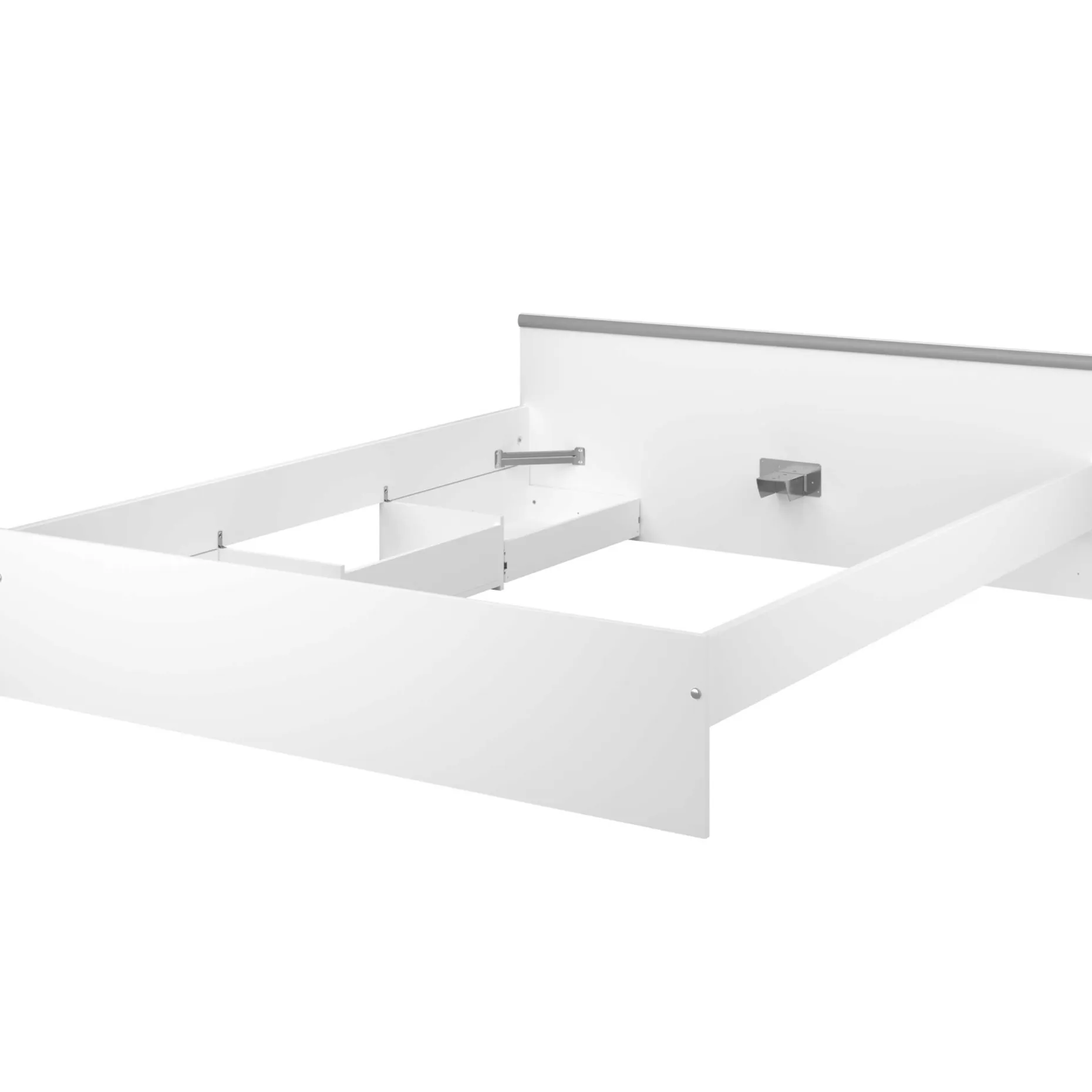 Bett Alma 140x190cm mit Schubladen - weiß