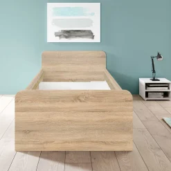 Bett Barko 90x200 mit 3 Schubladen - Eiche