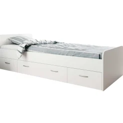 Bett Barko 90x200 mit 3 Schubladen - weiß