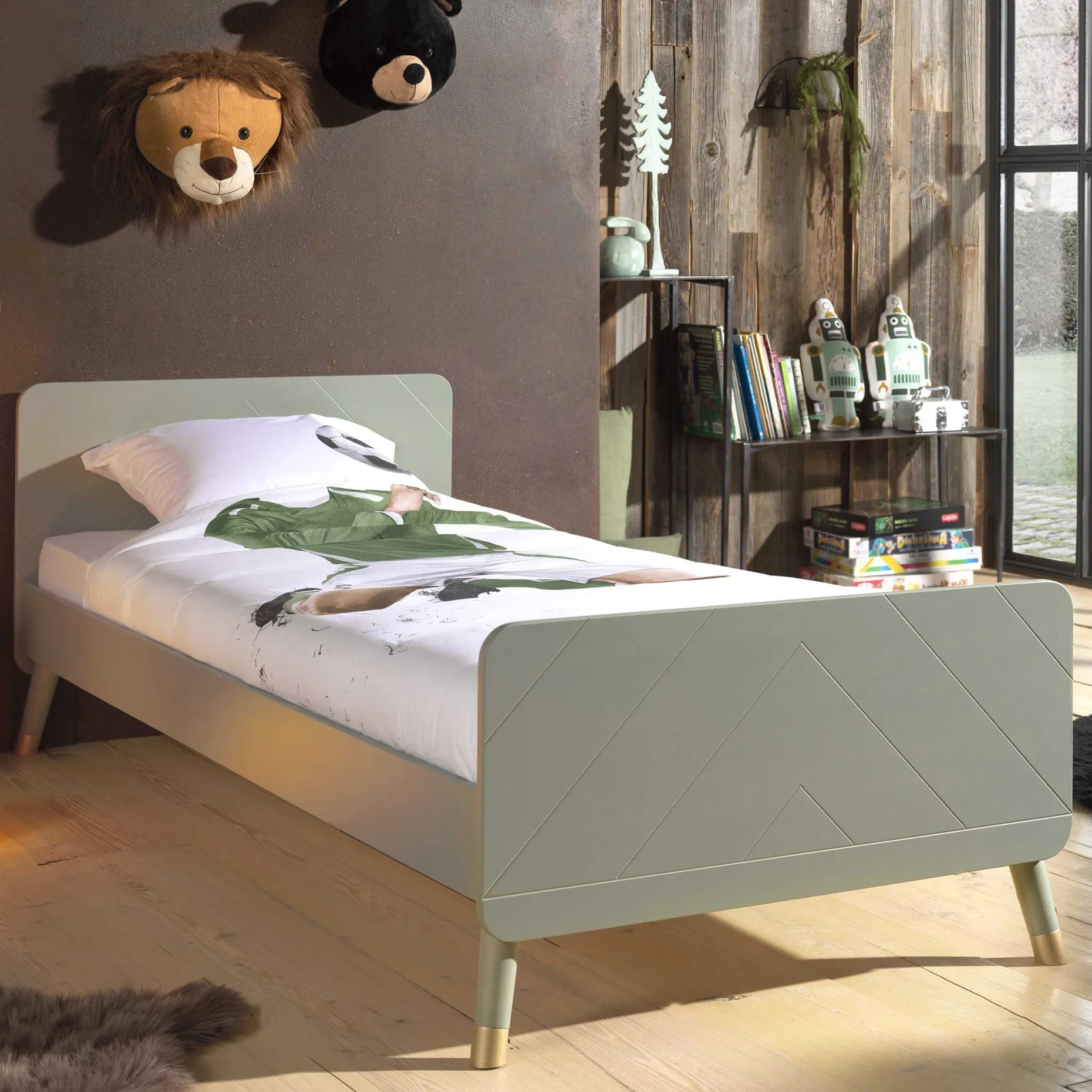 Bett Billy 90x200 - olivgrün