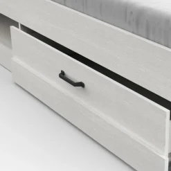 Bett Charme 160x200 cm-Kronberg Eiche/weiß strukturiert