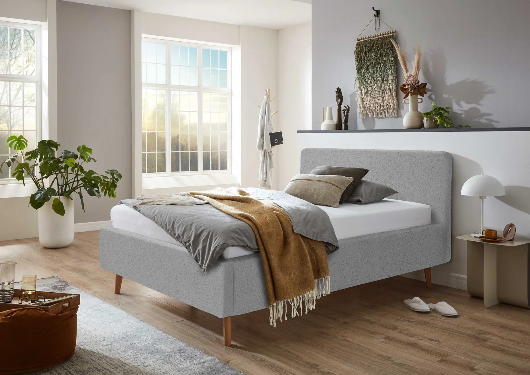 Meise Bett Dalila 140x200cm teddy stoff mit aufbewahrung -