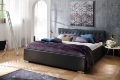 Bett Delphine 140x200 - schwarz