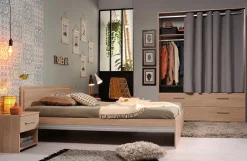 Bett Ekko 140x190 - Eichendekor