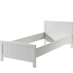 Bett Erik 90x200cm (inkl. Lattenrost) mit Bettkasten 90x190 cm - weiß