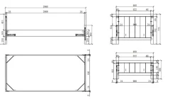 Bett Erik 90x200cm mit Bettkasten - weiß