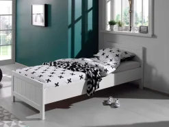 Bett Erik 90x200cm mit Bettkasten - weiß