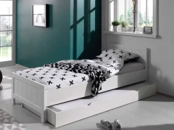Bett Erik 90x200cm mit Bettkasten - weiß