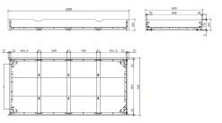 Bett Erik 90x200cm mit Bettkasten - weiß