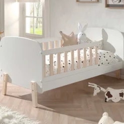 Bett für Kleinkinder Kiddy 70x140cm- weiß/Holz