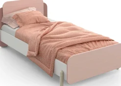 Bett Janne 90 x 200 cm-mattrosa/mattweiß