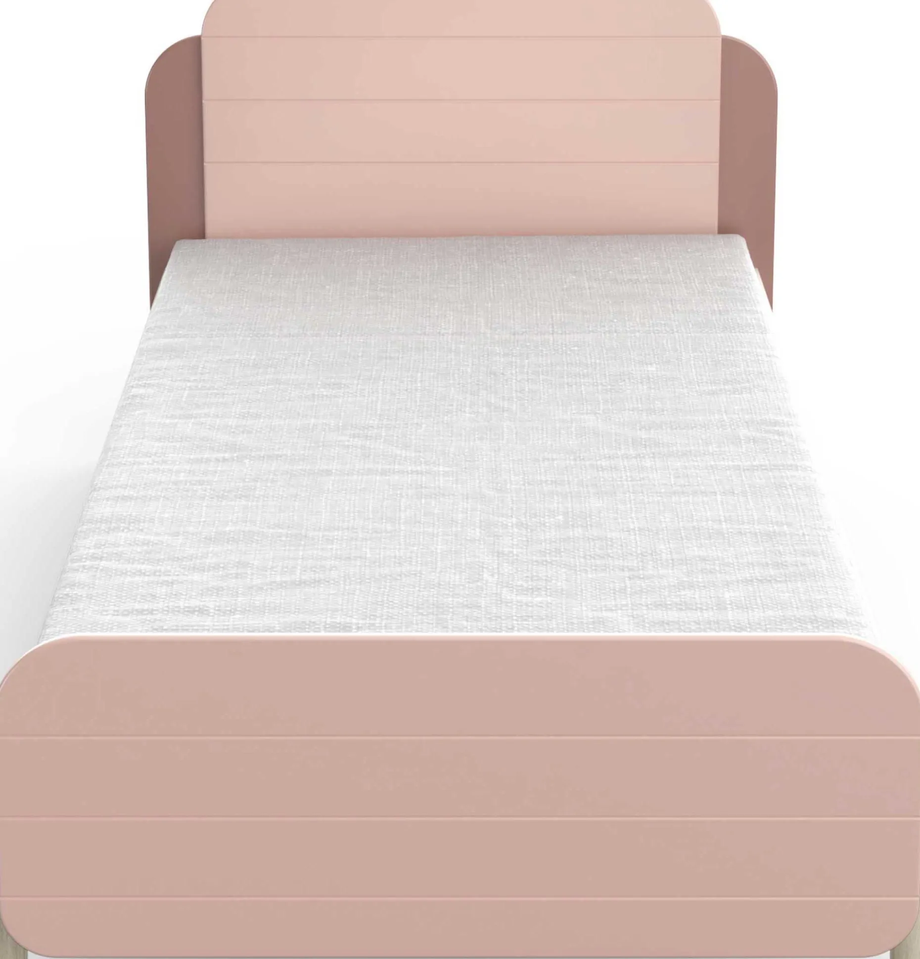 Bett Janne 90 x 200 cm-mattrosa/mattweiß