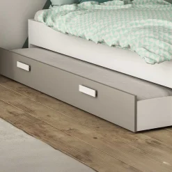 Bettkasten Tidelle matt weiß/beige