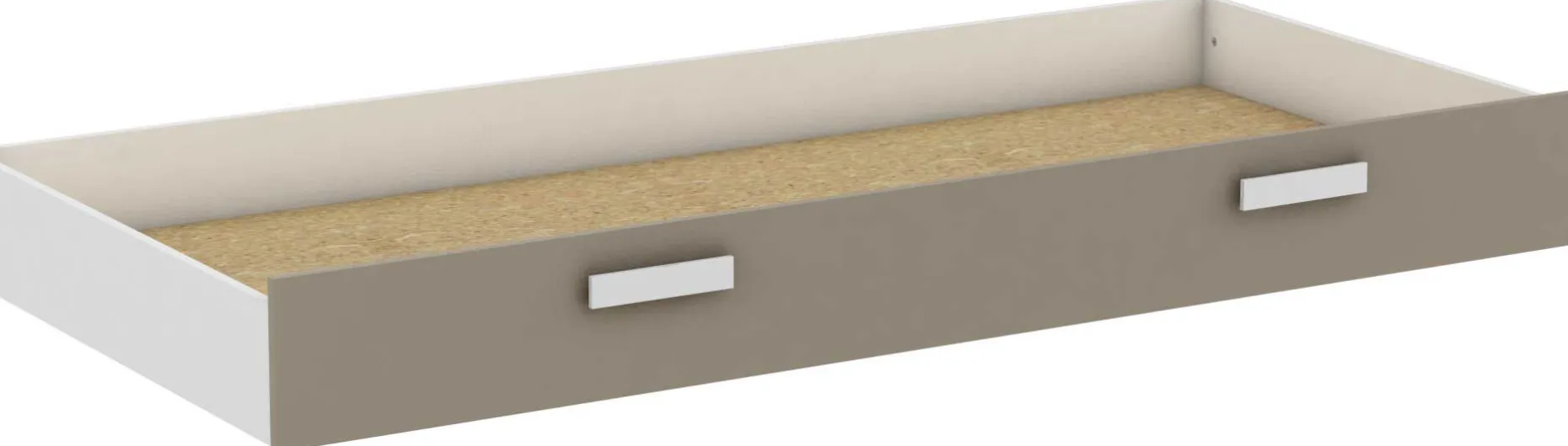 Bettkasten Tidelle matt weiß/beige
