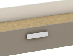 Bettkasten Tidelle matt weiß/beige
