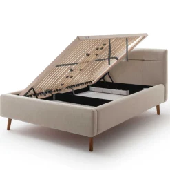 Bett Laika 140x200cm mit Stauraum - beige