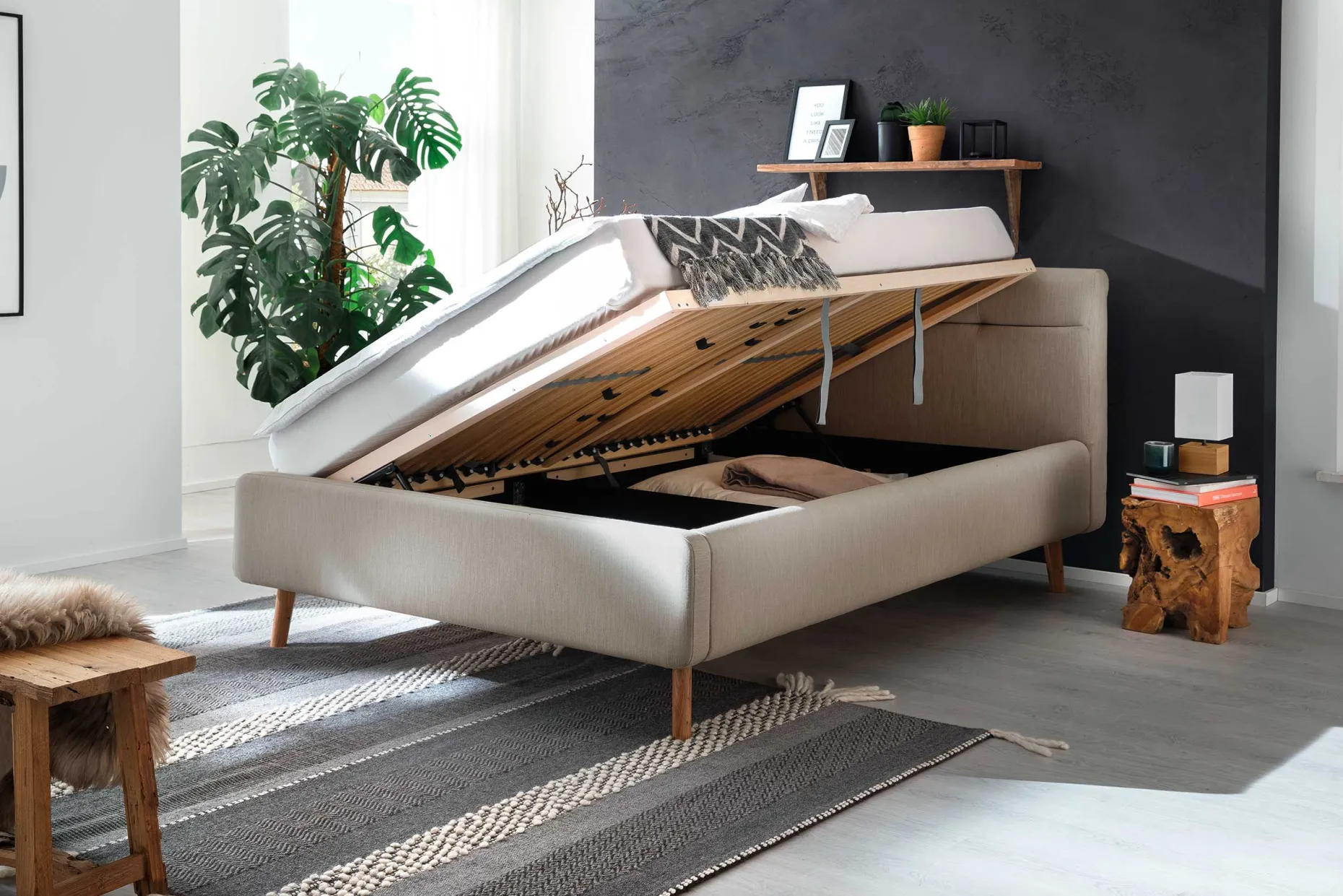 Meise Bett Laika 140x200cm mit Stauraum -