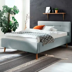 Bett Laika 140x200cm mit Stauraum - eisblau
