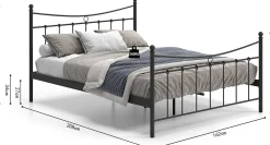 Bett Liza mit Lattenrost 160x200 - schwarz