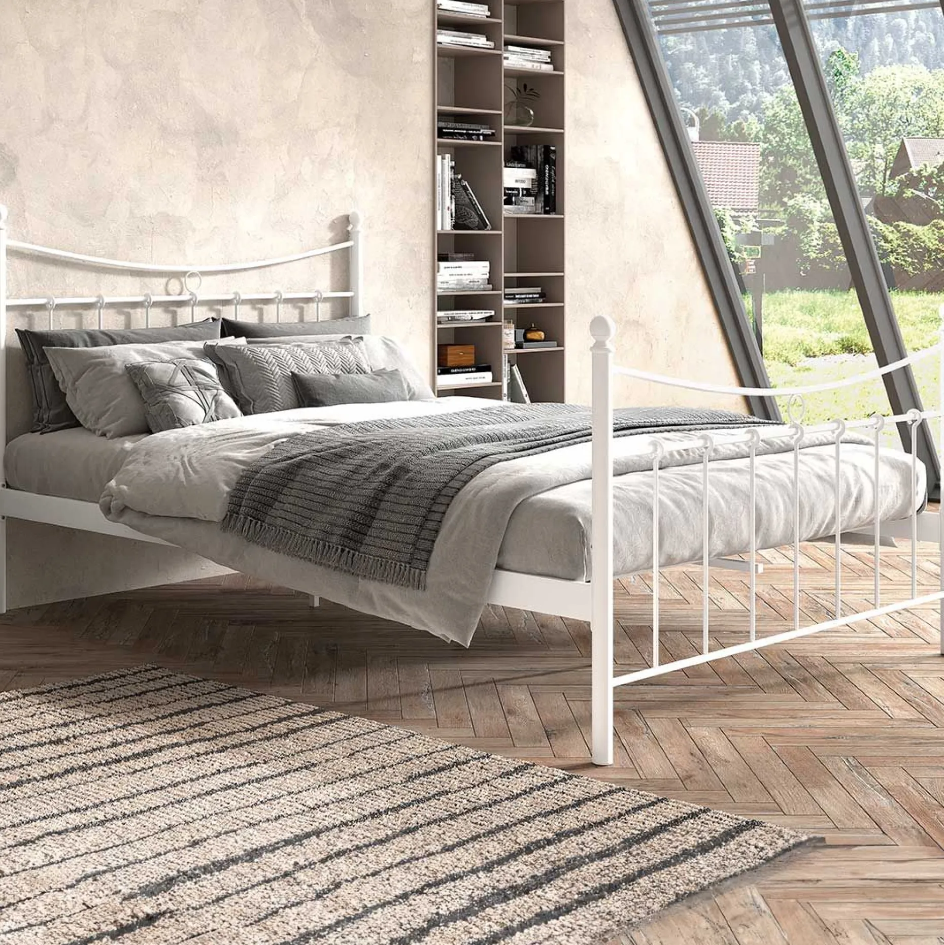 Bett Liza mit Lattenrost 140x200 - weiß