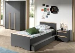 Bett London 90x200 - anthrazit