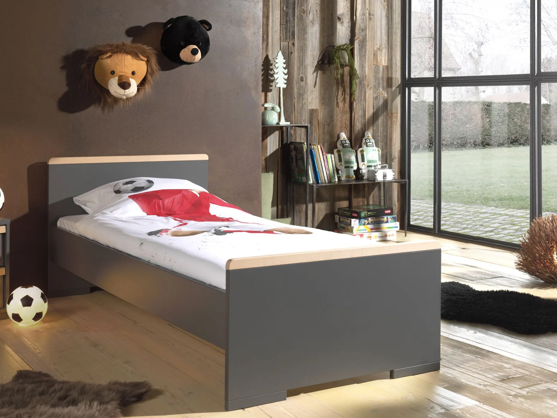 Bett London 90x200 - anthrazit
