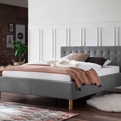Bett Marilou 120x200 - grau