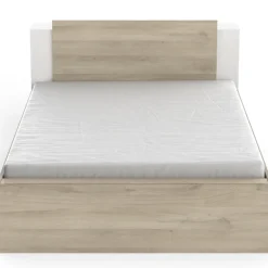 Bett Maura mit Stauraum 140 x 190cm/200 cm-Kronberg Eiche/Mattweiß