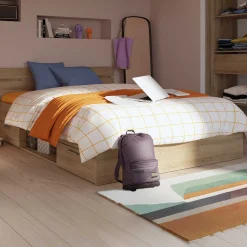Bett Micheline 140 x 200 cm-Kronberger Eiche