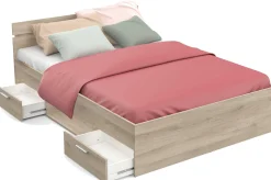 Bett Micheline 140 x 200 cm-Kronberger Eiche