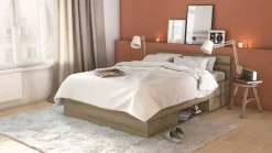 Bett Micheline 140 x 200 cm-Kronberger Eiche