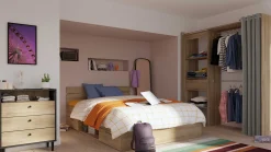 Bett Micheline 140 x 200 cm-Kronberger Eiche