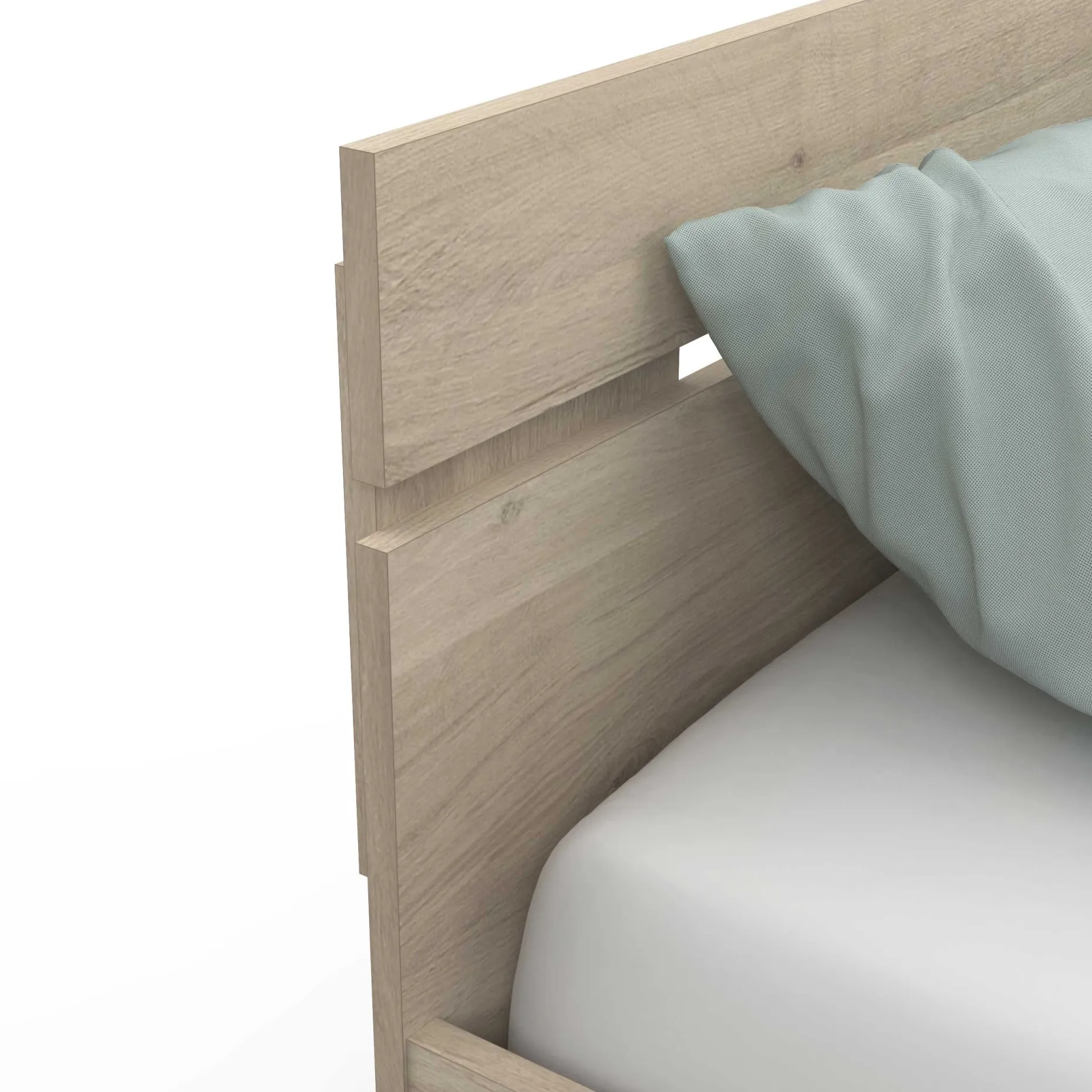 Bett Micheline 90 x 200 cm-Kronberger Eiche
