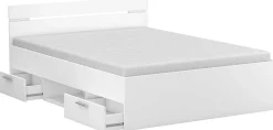 Bett Micheline 140 x 190 cm-matt weiß