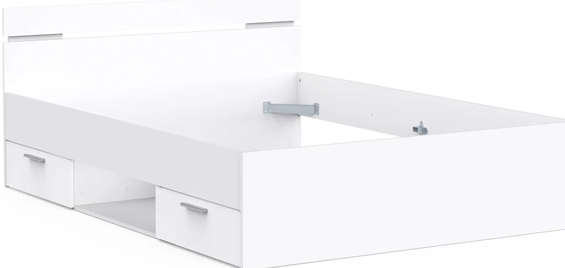 Bett Micheline 140 x 190 cm-matt weiß
