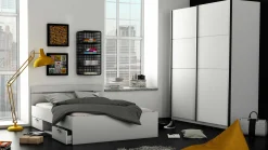 Bett Micheline 140 x 190 cm-matt weiß