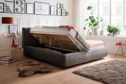 Bett mit Stauraum Celine 180x200 - anthrazit