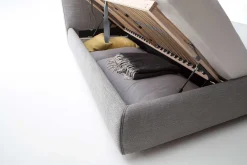Bett mit Stauraum Celine 180x200 - hellgrau