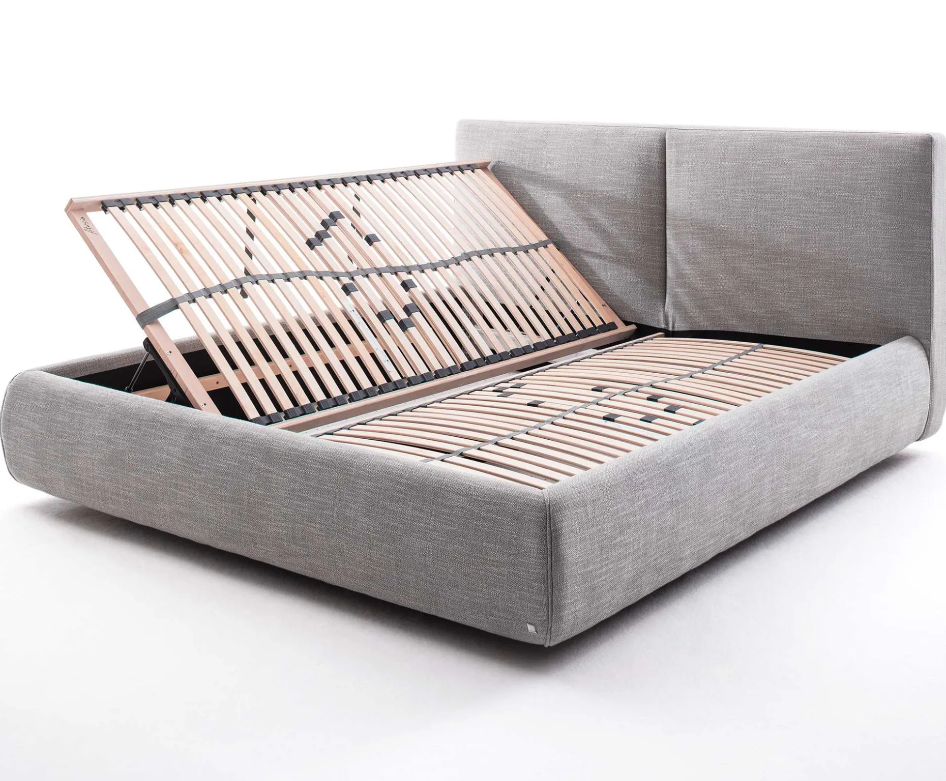 Bett mit Stauraum Celine 180x200 - hellgrau